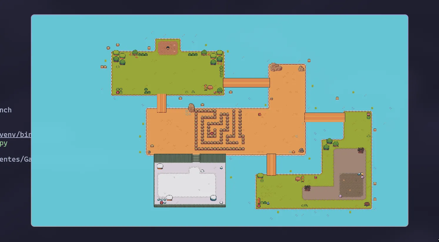 Mapa del videojuego con agentes