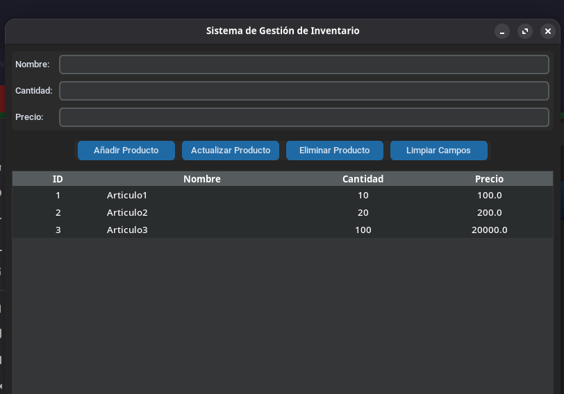 Sistema de Gestión de Inventario